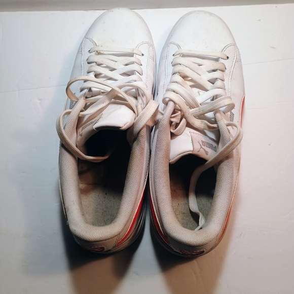 Puma Kids Sneakers in White and Red - Picture 4 of 6